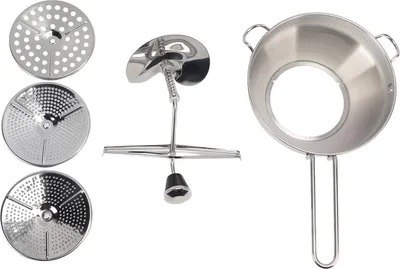Produktbild von Edelstahl-Lebensmittelmühle, manuelle Marmeladenstampfer, Gemüse, Obst, Kartoffeln, Knoblauch, Schlammpresse