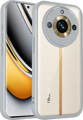 Produktbild von Hülle für Realme 11 Pro/Realme 11 Pro Plus Transparente Rückseite TPU Bumper Stoßfest Handyhülle Grau