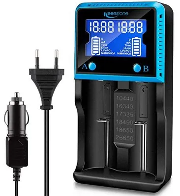 Produktbild von Keenstone Batterieladegerät 18650 AA AAA C, Li-Ion, Schnellladung