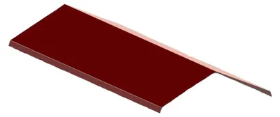 Zdjęcie produktu dla Gąsior kalenicowy szer 250mm, 1 mb, Malowany ocynk, Stal czerwona RAL 3009