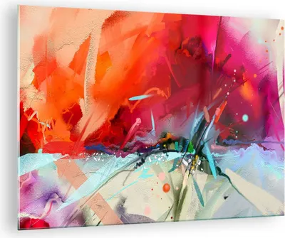 Produktbild von Bilder auf glas - Abstraktion modern - 70x50cm - Glasbilder - Wandbilder - Kunstdruck - zum Aufhängen bereit - Wanddekoration aus Glas - Glas Bilder - Wandbild auf Glas - Einteilig - GAA70x50-4036
