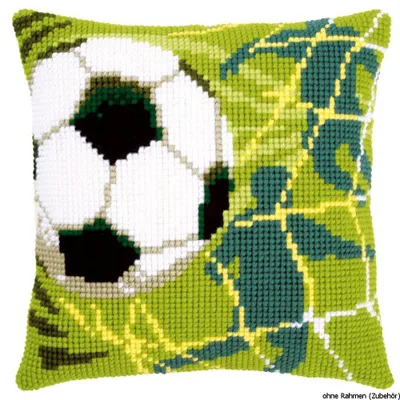 Produktbild von Vervaco Kreuzstichkissen "Fussball", Stickbild vorgezeichnet