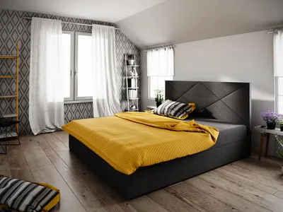Obrázek produktu pro Manželská postel 180x200 s úložným prostorem STIG 4 - antracit