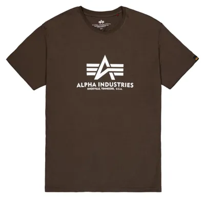 Immagine prodotto di T-shirt Basic Alpha Industries da uomo, colore nero oliva
