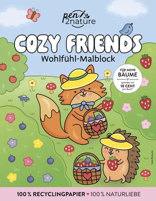 Produktbild von Cozy Friends: Wohlfühl-Malblock Cozy Coloring | Ausmalen und entspannen