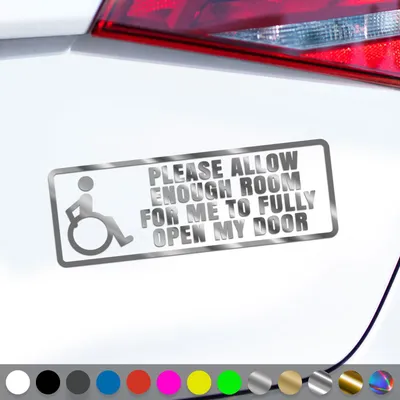 Produktbild von PantherPixel Rollstuhl Aufkleber Rollstuhlfahrer Behindert Rampe Sticker Auto Geschenkidee Farbe Chrom-Silber