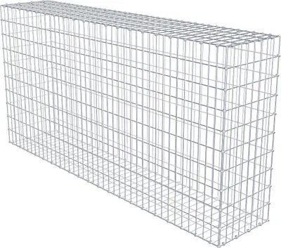 Produktbild von Gabione 200 cm x 100 cm x 40 cm (L x H x T), Maschenweite 5 x 10 cm, Spiralring