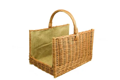 Zdjęcie produktu dla Wiklinowy kosz kominkowy z jutą 50 cm