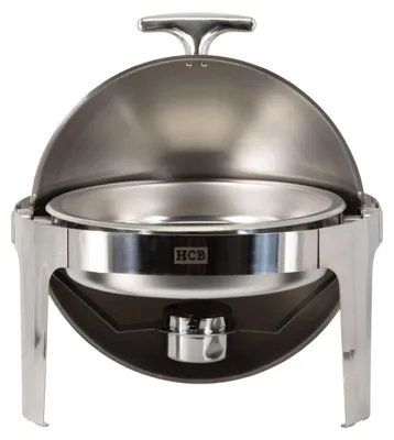 Produktbild von HCB Runder Chafing Dish - Rolltop - 6 Liter - Edelstahl - 3481