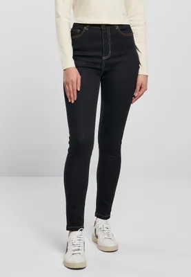 Obrázek produktu pro Dámské džíny Urban Classics Ladies Organic High Waist Skinny Jeans darkblue raw - 27