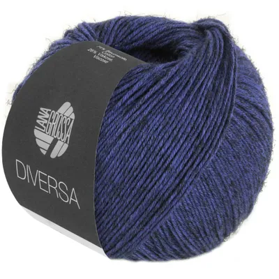 Produktbild von Lana Grossa DIVERSA 50 g leichtes Baumwoll-Mischgarn mit zartem Mélange-Effekt 210 m Farbe 017 - Tintenblau