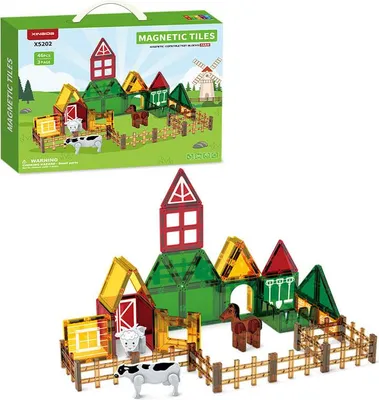 Obrázok produktu pre Magnetická stavebnica Farm sada 46ks - Magnetic Tiles