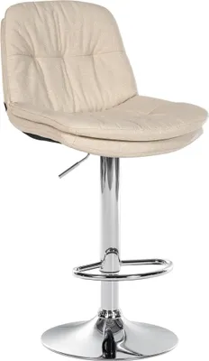 Produktbild von CLP Barhocker Laurel Stoff höhenverstellbar und drehbar creme Material Gestell Metall in Chromoptik