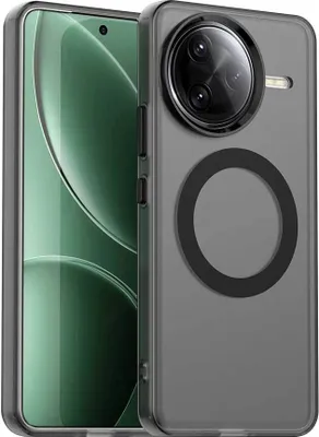 Immagine prodotto di Custodia magnetica per Xiaomi Redmi K80 Pro, sottile custodia traslucida opaca antiurto Nero