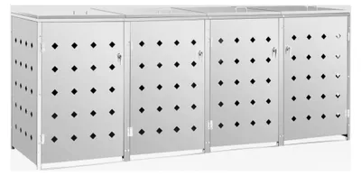 Produktbild von Mülltonnenbox für 4 Tonnen 240 L aus Edelstahl