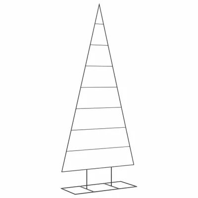 Obrázek produktu pro vidaXL Kovový vánoční stromek na zdobení černý 210 cm