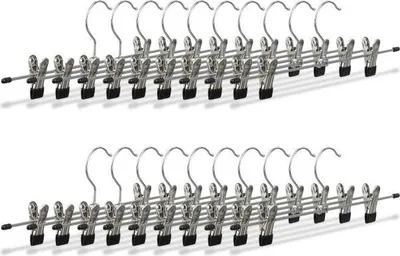 Image de Cintres à pantalons en métal Paquets de 20