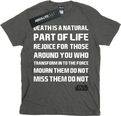 Image de Star Wars - T-shirt pour homme "Mourn Them Do Not" BI46145 (M) (Charbon de bois)