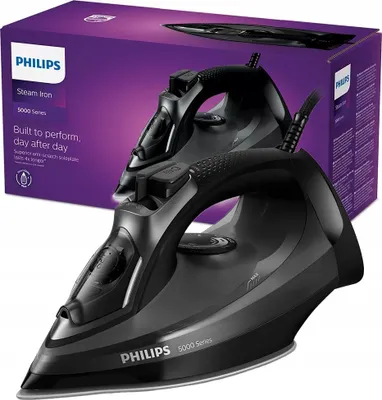 Zdjęcie produktu dla Philips seria 5000, moc 2600 W, 45 g/min, równomierny, strumień pary, żelazko parowe