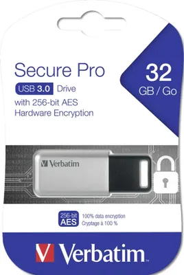 Produktbild von VERBATIM USB 3.0 Drive 32GB Secure Pro
