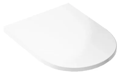 A white toilet seat is shown from a slightly elevated angle against a white background.