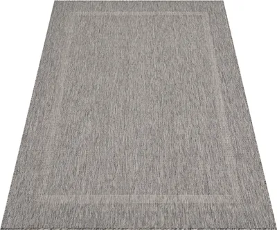 Produktbild von Teppich Läufer Wetterfest Grau 80x250 Unicolor - Einfarbig aus Polypropylen