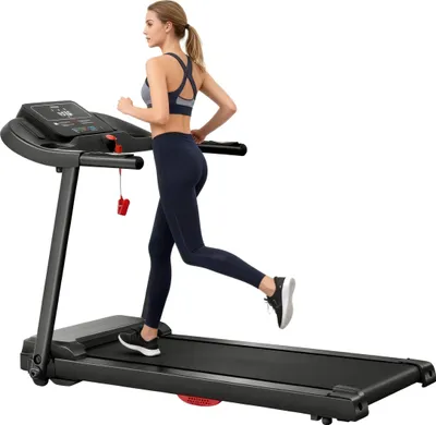 Produktbild von Laufband für zuhause,mit 12 Trainingsprogrammen,Max Belastung 136KG, Aufgerüsteter leiser Motor, mit Herzfrequenzmonitor, Klappbar 14KM/H, 136 kg
