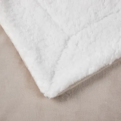 Produktbild von sherpa blanket Flauschige extra weich & warm Wohndecke Flanell Fleecedecke , Falten beständig/Anti-verfärben als Sofadecke oder Bettüberwurf, Größe:150 cm x 200 cm, Farbe:Beige