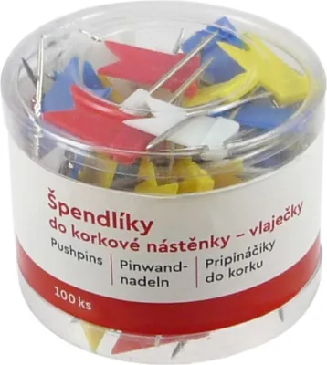 Obrázok produktu pre Špendlíky Tempus (100ks) praporky