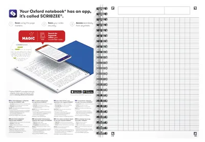 Produktbild von Oxford Essential Notizbücher, A5, 180 Seiten, groß, kariert, Spiralbindung, 5 St