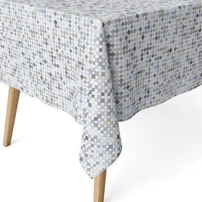 Rechteckige Tischdecke 240x140 cm, grau, wasserdicht, vlekabweisend