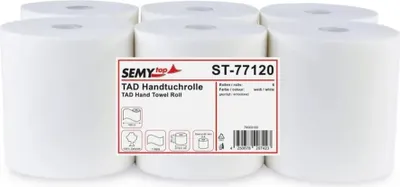 Produktbild von Handtuchrollen SemyTop - Autocut - 20 cm - 1-lagig, TAD - hochweiß - 6 Rollen