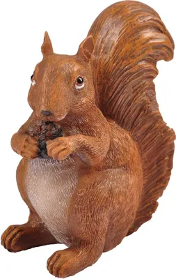 Produktbild von Eichhörnchen mit Zapfen Dekofigur Tierfigur Gartenfigur Gartendeko Herbstdeko