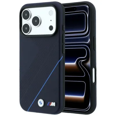 Productafbeelding van BMW M bandenspoor telefoonhoesje, blauwe lijn, voor iPhone 18 Pro Max / 17 Pro Max, donkergroen