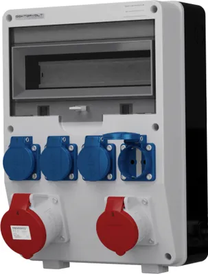 Obrázek produktu pro Stavební rozvaděč TD 16A 32A 4x230V Rozvaděč Doktorvolt 6077