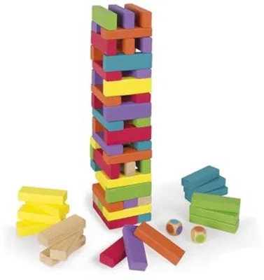 Productafbeelding van Houten Kleurrijke Equilibloc Speelgoed voor Kinderen vanaf 3 Jaar