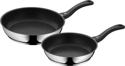 Image de set de 2 poêles à frire 24 & 28 cm avec revêtement anti-adhésif, fond TransTherm® et