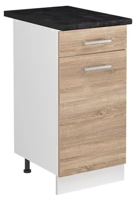 Productafbeelding van Wastafelkast Vicco R-Line Sonoma/Wit 40 cm antraciet werkblad, Model 72896