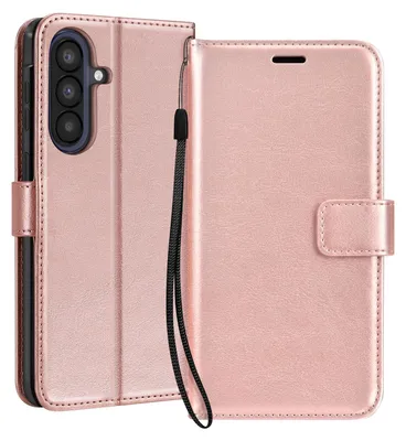 Immagine prodotto di Mayaxess, custodia a portafoglio per Galaxy A57 con cinturino e supporto, rosa champagne