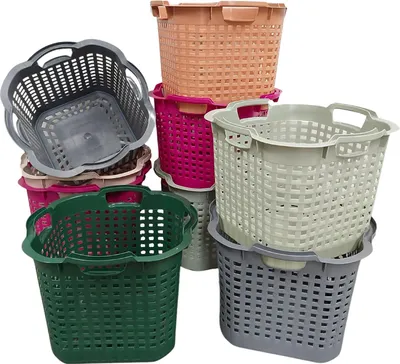 Produktbild von BURI Wäschekorb Set Universalkorb vers. Farben Stapelkörbe Gartenkörbe Korb robust