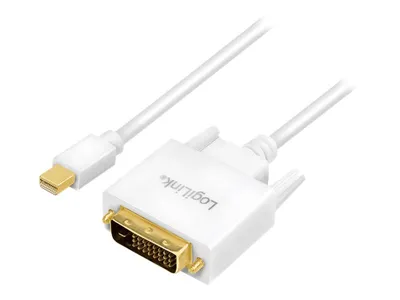 Produktbild von LogiLink Mini DisplayPort/DVI-Kabel 1,8m weiß