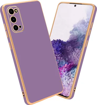 Produktbild von Cadorabo Schutzhülle für Samsung Galaxy S20 Hülle in Lila Handyhülle TPU Silikon Kameraschutz Etui Case