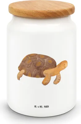 Produktbild von Mr. & Mrs. Panda Dose Schildkröte Marschieren - Weiß - Geschenk, salzdose, Lieblingsmensch, Motivation, Abenteuer, Schildkröten, behälter, Meer, Keksdose, Neustart
