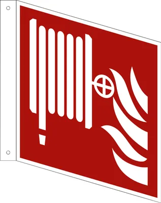 Produktbild von Hinweisschild 20 x 20 cm (B x H) F002 Lschschlauch als Fahnenschild Hart-PVC