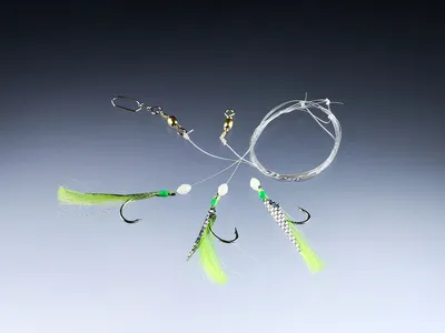 Produktbild von Balzer Makrelenvorfach gelb reflex, 1,80m, 0,40/0,60mm, Hakengröße 1