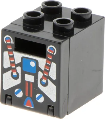 Produktbild von 1x Lego Schrank Container Box 2x2x2 schwarz Tür Spyrius 4346px15 30060 4345