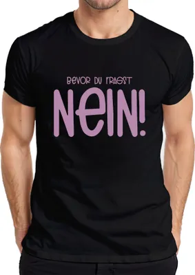 Obrázek produktu pro Než se zeptáš, ne! sarkastický vtipný nápad na dárek drzé pánské tričko, černá, XL