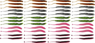 Produktbild von 50 FTM Omura Baits Snake 8,4cm 1,4g Bubble Gum - Gummiköder Set für Forelle