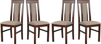 Produktbild von Esszimmerstuhl - Set  4x Nilo 2, nussbaum, Inari 23