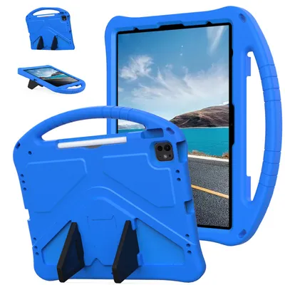 Obrázek produktu pro Dětské pouzdro pro iPad Air 13 2026/2025 13" M4/M3, EVA lehké nárazuvzdorné pouzdro s skládacím stojánkem a rukojetí Modrá
